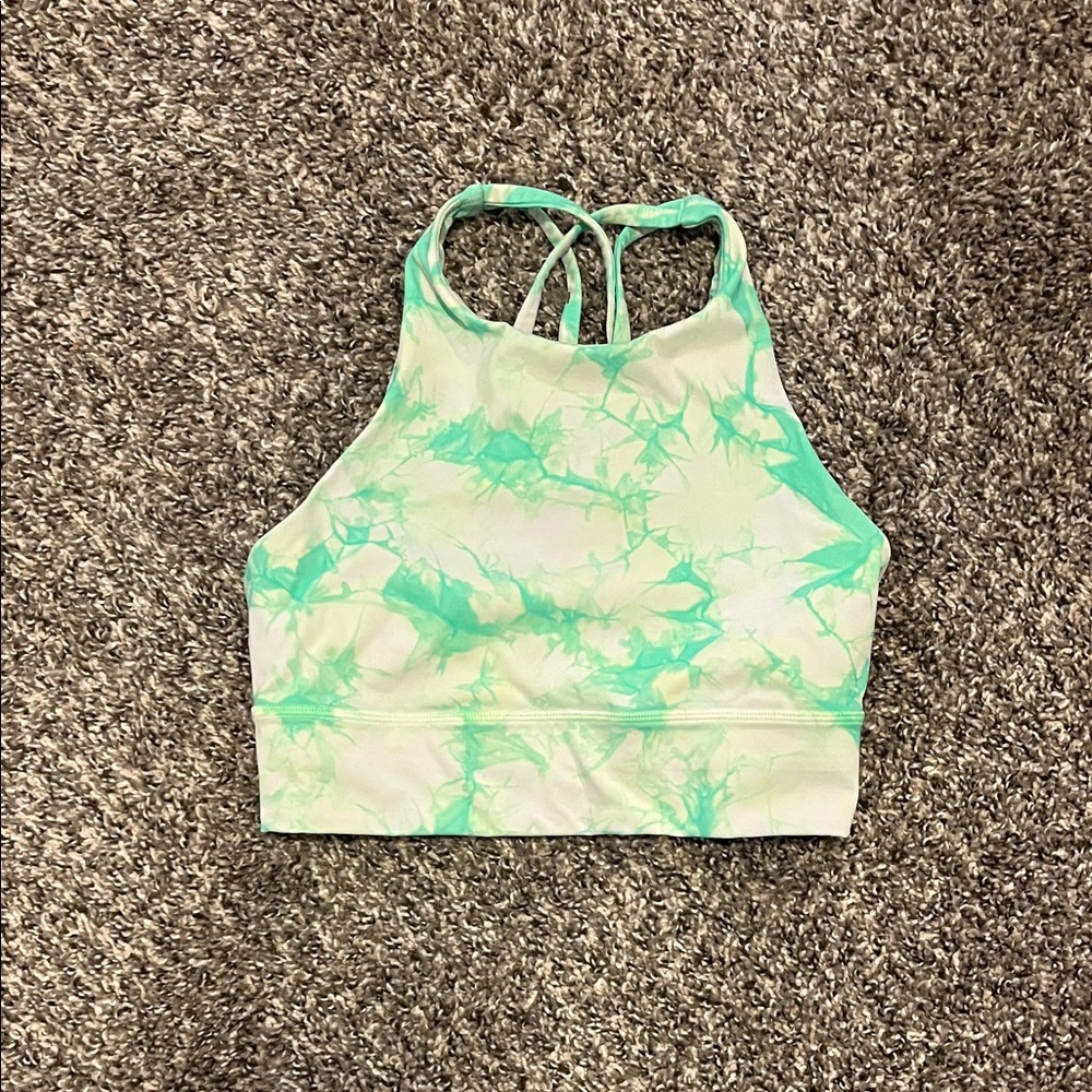 lululemon athletica Green Tie-Dye Sports Bra